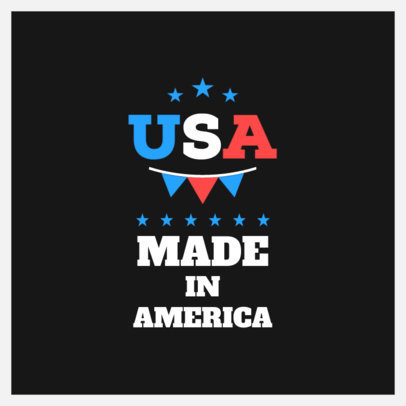 Patriotic Instagram Post Design Template to Celebrate Being an American