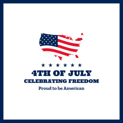 Instagram Post Maker Featuring a Patriotic Graphic of USA