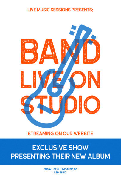 Poster Design Creator for a Band's Live Show 1902b-el1