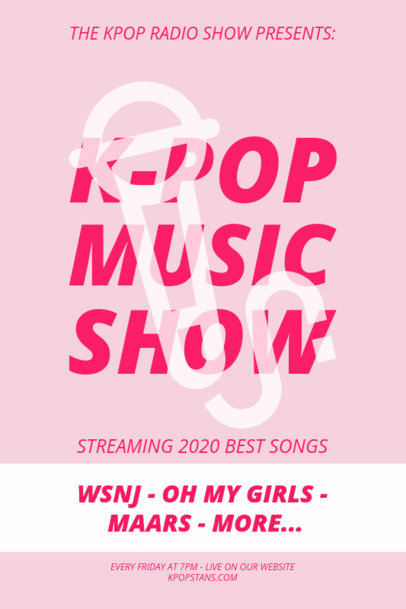 Online Poster Design Maker for a K-Pop Show 