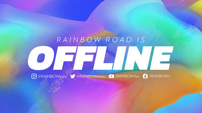 Twitch Offline Banner Featuring Futuristic Colorful Backgrounds 2670