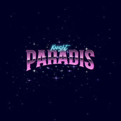 Typography Logo Maker Featuring 80s-Styled Chrome Fonts 3395
