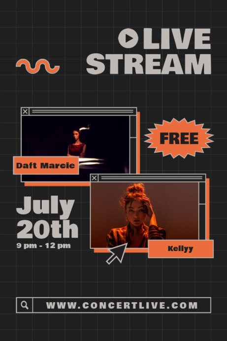 Placeit - Music Poster Design Template Featuring Pictures of Artists