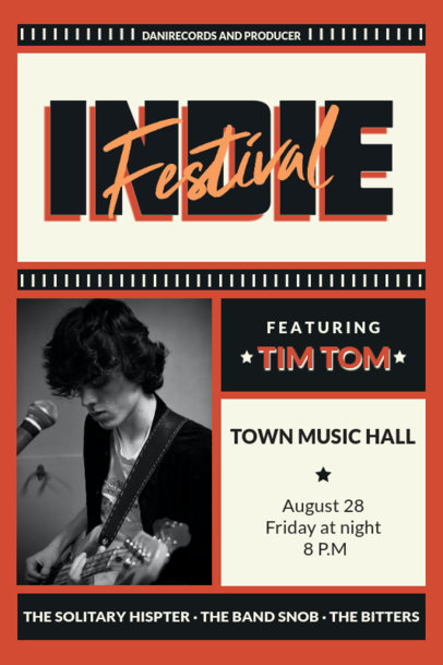 Poster Design Generator for a Music Concert Featuring Artists' Photos 1898-el1