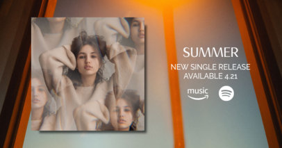 Facebook Post Design Template for a New Single Announcement