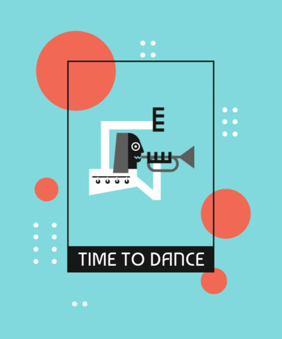 T-Shirt Design Generator Featuring a Geometric Illustration of a Trumpet Player 