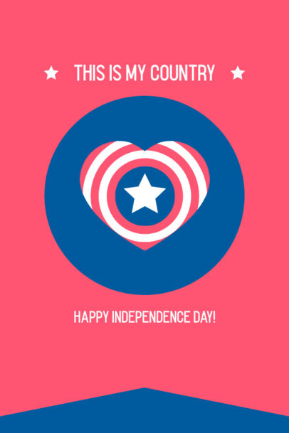 Pinterest Pin Generator Featuring an American Heart Graphic for 4th of July 1949b-el1