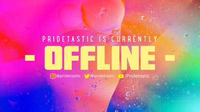 Colorful Twitch Offline Banner Creator with a Pride Celebratory Design 2670a