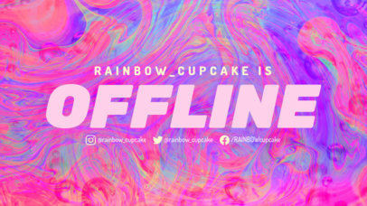 Twitch Offline Banner Maker with a Colorful Fluid Background 2670e