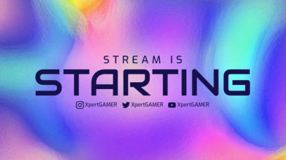 Colorful Twitch Overlay Design Generator With a Starting Soon Message 