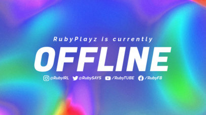 Colorful Twitch Offline Banner Maker With an Abstract Background 