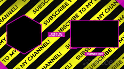 YouTube End Screen Video Maker Featuring Animated Police Bands 1260-el1