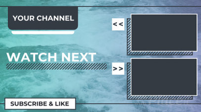 YouTube End Screen Video Template with the Ocean as Background