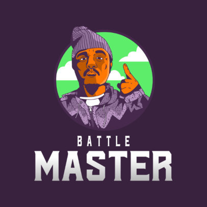 Illustrated Logo Generator with the Face of a Hip Hop Master 3409a