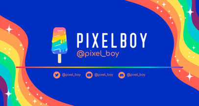 Twitch Banner Creator with a Rainbow Theme 2668a