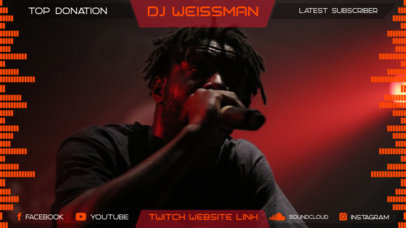 Twitch Overlay Template with Sound Bars as Frame 