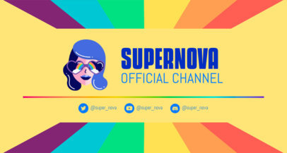 Twitch Banner Generator with Rainbow Colors