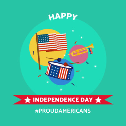 Instagram Post Maker Featuring Patriotic Graphics 