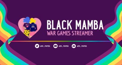 LGBTQ Themed Twitch Banner Template for a Gaming Channel 2668e