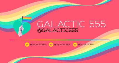 Twitch Banner Maker for an LGBT-Supportive Channel Featuring a Pride Flag Graphic 2668f