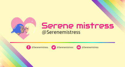 Twitch Banner Template Featuring an LGBT Couple Graphic 2668h