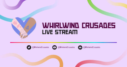 LGBT-Themed Twitch Banner Creator Featuring Colorful Lines 2668j