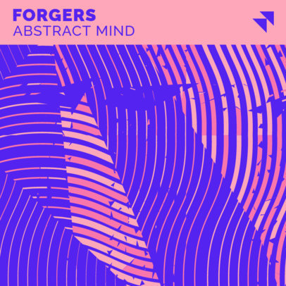 Electro Music Album Cover Creator Featuring an Abstract Pattern Background