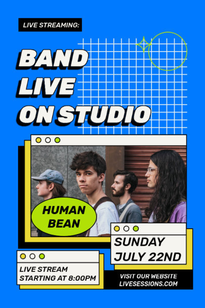 Poster Design Generator for a Musical Concert Featuring Geometric Graphics 1886c-el1