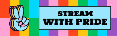 Twitch Panel Maker for an LGBTQ Streaming Channel Featuring a Colorful Background 2673i