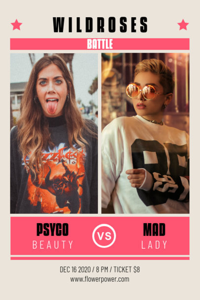 Poster Design Creator for a Music Battle Announcement 1896b-el1