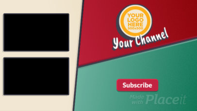 Minimal YouTube End Screen Video Creator with a Colorful Layout 1148-el1