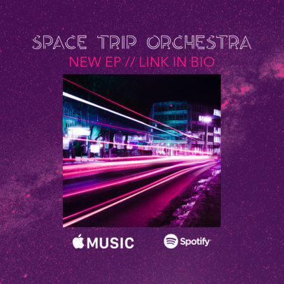 Instagram Post Maker for an EP Release Announcement 