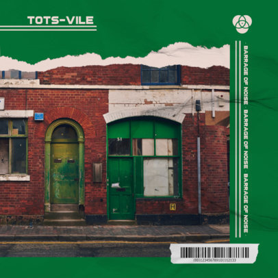 Album Cover Maker Featuring a Photograph with Ripped Edges 1904d-el1