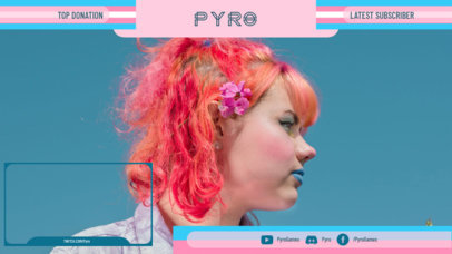 Twitch Overlay Generator for a Gaming Channel with Pastel Rainbow Colors 2669j