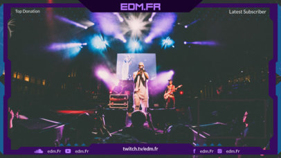 Twitch Overlay Design Template for an EDM Creator