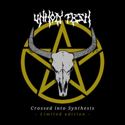 Album Cover Creator for a Death Metal Band with a Satanic Star Graphic  2692c