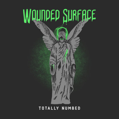 Heavy Metal Album Cover Maker with a Dark Angel Illustration