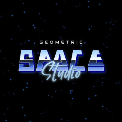 Retro Logo Maker Featuring a Space Background with Futuristic Typography 3398f