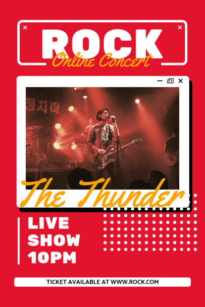 Poster Design Generator for an Online Rock Concert 1890c-el1