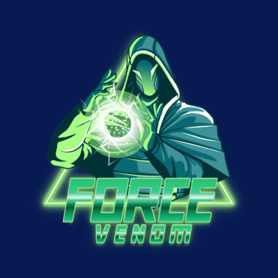 Logo Maker Featuring a Character with Sun Powers