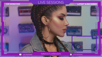 Twitch Overlay Design Maker with Webcam Frame for a Cool Pop Singer 2678i