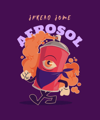 T-Shirt Design Creator Featuring a Spray Can 