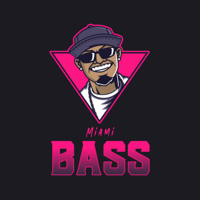 Online Logo Maker Featuring a Rapper Character 3409i