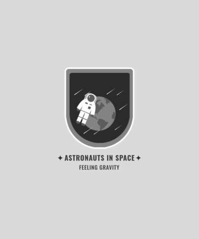 T-Shirt Design Maker with a Simple Graphic of an Astronaut in Space
