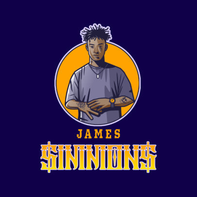 Logo Maker for Hip Hop Artists with an Illustrated Character