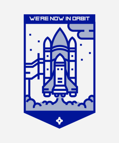 T-Shirt Design Template with Simple Graphics of Outer Space Scenes 2088-el1