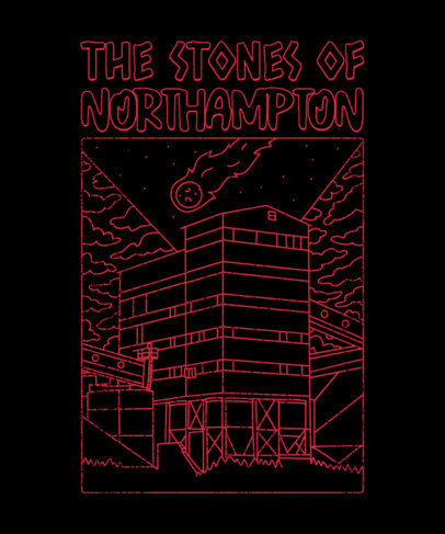 Music T-Shirt Design Maker Featuring Outline Illustrations