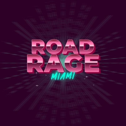 Typography Logo Creator with a Miami Vice Vibe