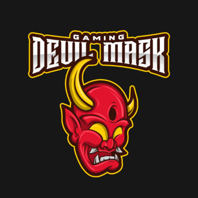 Gaming Logo Maker Featuring a Devilish Mask Graphic
