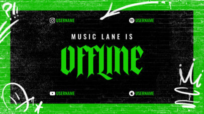 Twitch Offline Banner Creator for Musicians Featuring a Street Style